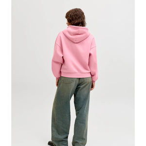 เสื้อฮู้ดดี้ผู้หญิง/ผู้ชาย ผ้าฝ้าย ทรงโอเวอร์ไซส์ แบบเรียบ ไม่มีลาย สกรีนโลโก้ได้  ทรงครอป  ผ้าหนา  ใส่สบาย  ทรงหลวม - Product Image 6