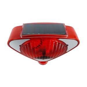 Piquets solaires routiers en aluminium, réflecteurs blancs clignotants, yeux de chat, ensemble de cônes de signalisation - Étanchéité IP68 - Product Image 5