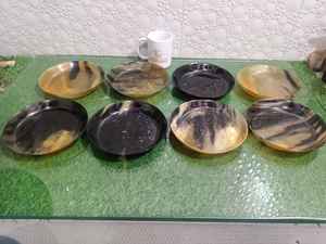 Cuencos DE SERVICIO DE PC de estilo americano personalizables de alta calidad, cuencos de sopa de ensalada de cuerno de búfalo de buey Natural, Negocio de cerámica sostenible - Product Image 3