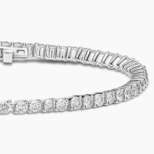 Pulsera de diamantes de moissanita de plata 925 de 7 pulgadas de lujo, joyería de estilo clásico de moda Unisex, regalo perfecto para ocasiones especiales - Product Image 4