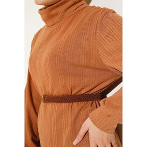 Robe à col roulé avec ceinture Latte - Product Image 3