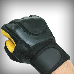 ถุงมือยกน้ำหนักครึ่งนิ้วสำหรับทุกเพศ, ถุงมือยกน้ำหนักออกกำลังกายกันลื่นอุปกรณ์เสริมในยิมผ้าไนล่อนปิดด้วยตีนตุ๊กแก - Product Image 5