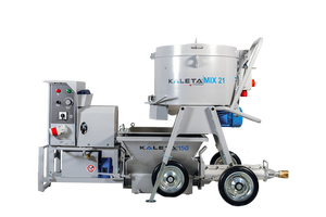 Industrial Mortar <b>Spray</b> Machine Blue Electric Motor 400v Three Phase Plaster Renderer For Wall Ceiling - Product Image 5
