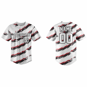 Uniforme de baseball personnalisé, imprimé, respirant, col en V, manches courtes, jersey pour hommes avec impression numérique, vêtements de sport de haute qualité - Product Image 2