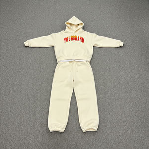 Ensemble survêtement pour homme en molleton polyester/coton surdimensionné, sweat-shirt et pantalon de survêtement, poids moyen, imprimé hip-hop, 2 pièces, pour l'hiver - Product Image 4