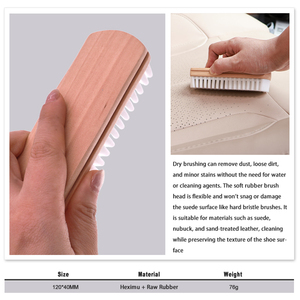Cepillos de Limpieza Suaves de 12*4cm <span class=keywords><strong>para</strong></span> Gamuza, Piel de Ciervo, Telas de Felpa, Cuero y Goma, <span class=keywords><strong>para</strong></span> Piezas Interiores de Automóviles, Tapicería y Calzado - Product Image 4