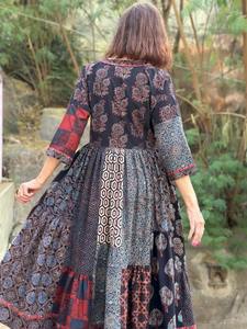 ชุดเดรสผ้าคอตตอนพิมพ์ลายดอกไม้งานปาร์ตี้ฤดูร้อนสไตล์โบฮีเมียนสำหรับผู้หญิงชุดของขวัญเจ้าสาวส่วนตัวสไตล์อินเดีย - Product Image 4