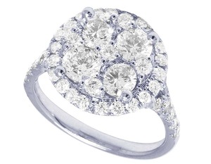 Anillo de diamantes de moissanita redondo elegante de alta calidad para mujer en compromiso perfecto, joyería de diamantes de aniversario o regalo - Product Image 3