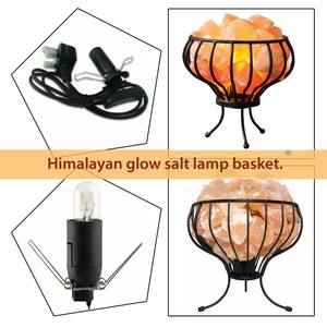 Lampes à panier à tige de fer large avec morceaux de sel dans des tailles personnalisées, lampes à sel Offre Spéciale, lampes à sel au meilleur prix - Product Image 3