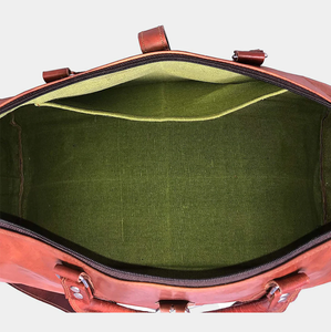 BROWN COLOUR <b>LEATHER</b> <b>BAG</b> TRAVEL <b>BAG</b> WITH SHOES COMPARTMENT <b>LEATHER</b> WEEKEND VINTAGE <b>LEATHER</b> <b>DUFFLE</b> <b>BAG</b> WITH ADJUSTABLE - Product Image 4