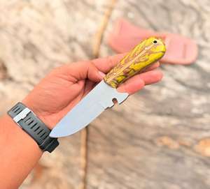Cuchillo de Caza Hecho a Mano de Acero con Alto Contenido de Carbono para Acampar al Aire Libre, Inoxidable con Personalización OEM, Cuchillos para Desollar, Acampar y Bushcraft - Product Image 6