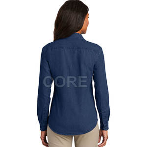 Las mejores camisas vaqueras para mujer de tendencia, servicio Oem, último estilo, camisas vaqueras para mujer de la mejor calidad - Product Image 2