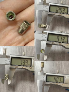 Écrou à sertir à tête plate <span class=keywords><strong>en</strong></span> acier M4*12, plaqué zinc jaune, haute résistance, anti-corrosion, écrou à insertion fileté <span class=keywords><strong>pour</strong></span> tôlerie industrielle - Product Image 4