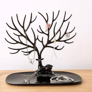 Porte-bijoux élégant de style arbre noir parfait pour accrocher des boucles d'oreilles colliers bagues et décor d'affichage de l'Inde - Product Image 2