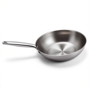 กระทะสเตนเลสสตีล Padella Inox 201 ขนาด 28 ซม. รุ่น DUNE สีโครเมียมเงา พร้อมฝาปิด ชุดกระทะทอดและกระทะผัด - Product Image 2