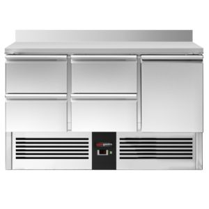 Réfrigérateur de comptoir commercial PREMIUM - 1370x700mm - avec 1 porte, 4 tiroirs - avec rebord - capacité 368 litres - Product Image 5