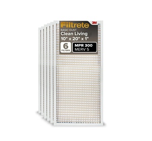 Filtre à air Filtrete 10x20x1 MERV 5, lot de 6 filtres pour climatiseur et fournaise - Product Image 1