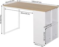 Bureau blanc de table de bureau de station de travail d'ordinateur de mélamine moderne avec le stockage pour la maison