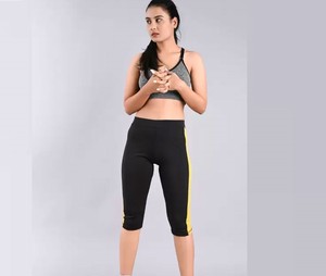 Leggings Capri de Primera Calidad para Mujer, Tallas Grandes, Cintura Elástica Alta, Logotipo Personalizado, Spandex/Poliéster, Ligeros - Product Image 5