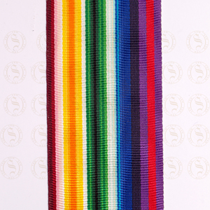 ริบบิ้นสำหรับพิธีการตามสั่งริบบิ้นลายทางสีรุ้ง - Product Image 1