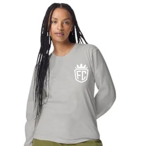 Camiseta Clásica de Manga Larga para Mujer, Cuello Redondo, Ajuste Casual, Color Sólido, Uso Diario, Prenda Superior Básica - Product Image 1
