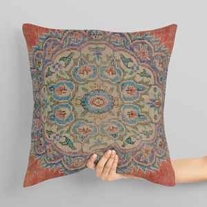 Medallion Kilim Printed <b>Pillow</b> - Turkish Design Home Accent,Only Cover - Product Image 5