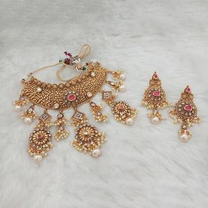 Véritable création AD pierre cuivre collier ras du cou ensemble FBB0154B plaqué or pour boucle d'oreille de mariée bijoux fins pour cadeau - Product Image 1