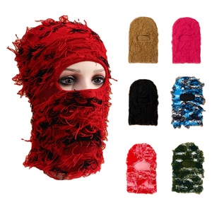 Pasamontañas de Punto Acrílico Unisex al por Mayor, Cortavientos, para Invierno, con un Orificio - Product Image 1