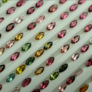 Piedras de forma de marquesa multiturmalina de 4x8mm de primera calidad, piedras preciosas naturales pulidas y al por mayor para la fabricación de joyas - Product Image 3