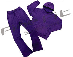 Survêtement deux pièces en coton personnalisé pour hommes avec pantalon de jogging évasé et sweat à capuche élégant tenue d'hiver pakistanaise - Product Image 6