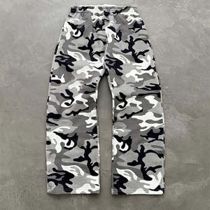 เสื้อฮู้ดผ้าฝ้ายระบายอากาศทรงครอปโอเวอร์ไซส์พร้อมกางเกงพิมพ์ลายชุดวอร์มซ้อนกันสองชิ้นออกแบบได้ตามต้องการ - Product Image 6