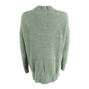 เสื้อสเวตเตอร์ไหมพรมสีเขียวของฮิปปี้โรสจูเนียร์ ไซส์เล็ก คอเต่า แต่งโบว์  ระบายอากาศได้ดี สไตล์ลำลอง สำหรับฤดูหนาวและฤดูใบไม้ร่วง - Product Image 3