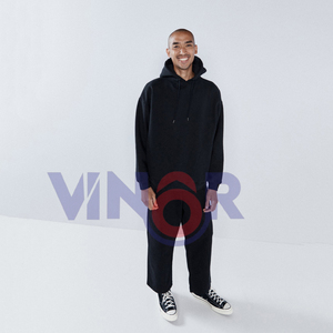 French Fleece 100% Cotton Oversized Casual Streetwear Print <b>Sweatshirt</b> for Men Women Winter Hoodie Embroidered Logo Eco-Friendly - Product Image 4