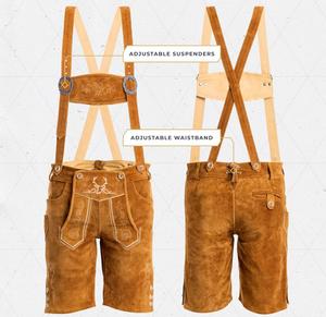 Shemax Trachten Shorts pour hommes Lederhosen Shaded Grey OEM Custom New Bavarian Oktoberfest Lederhosen - Product Image 2