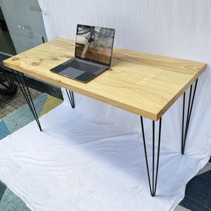 140x60cm <b>Computer</b> <b>Desk</b> with 4cm Thick Pine Wood and Hairpin Iron Legs SPD68157 - Product Image 4