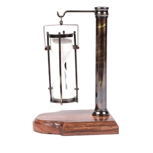 Brújula de unión con marco de latón, Base de madera, temporizador de arena, acabado de latón elegante para regalo, juguete de cumpleaños de boda con precio al por mayor - Product Image 2