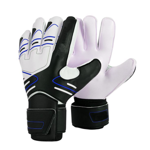 Gants de gardien de but blancs et noirs à coupe négative, best-sellers, avec un design d'accentuation en arc vert et un enveloppement sécurisé du poignet pour les joueurs de football - Product Image 5