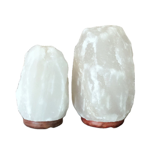 Lampes à sel Grandes lampes à sel authentiques en cristal blanc de l'Himalaya Lampes à sel naturel sculptées à la main avec service OEM Lampe jaune - Product Image 2