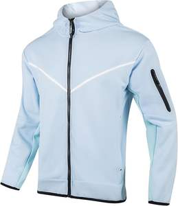 Vente en gros de survêtements à capuche pour hommes avec poches zippées Survêtements de sport à fermeture éclair pour hommes ensembles deux pièces - Product Image 6