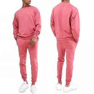 Chándal de felpa francesa personalizado para hombre, chándal informal de color sólido con 100% de algodón y poliéster, chándal personalizable para hombre - Product Image 5