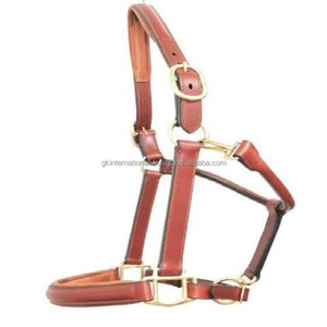 Halter de caballo de cuero con acabado tostado genuino 100%, diseño personalizado, Halter de Carreras de Caballos de doble costura acolchado suave a precio barato - Product Image 6