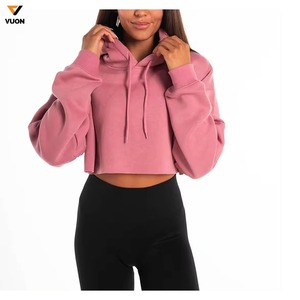 Sudadera con capucha y Top corto personalizado para mujer, jersey de gran tamaño, Sudadera con capucha, sudadera recortada informal de Invierno para mujer - Product Image 1