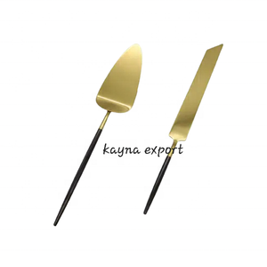 Serveur de gâteau de collection d'hortensia décoratif de luxe le plus vendu boîte-cadeau noire plaquée or Logo personnalisé fabriqué en acier inoxydable - Product Image 2