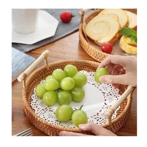 Plateau en rotin tissé à la main, panier en rotin, avec matériau écologique, de conception élégante, pour l'exportation - Product Image 3