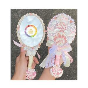 2025 Hot Trend Hand <b>Mirror</b> Decorated with Sea Shell from Vietnam Handicrafters Wholesale Best Price Personalized Seasell <b>Mirror</b> - Product Image 5