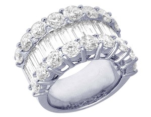 Bague Moissanite en argent sterling 925 de luxe de style hip-hop avec diamant rond et clarté VVS pour rappeur - Product Image 1