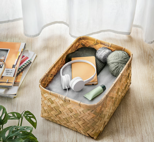 Cesta de Almacenamiento Rectangular de Bambú Natural Tejida a Mano, Organizador para Armario, Cosecha y Organización del Hogar de Vietnam - Product Image 3