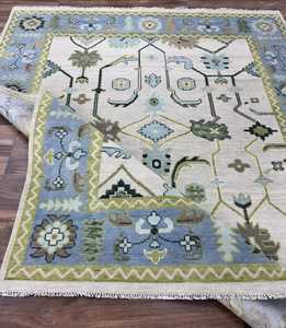 6x9 Serapi ทำด้วยมือคุณภาพสูงแบบทันสมัยพรมถักมือสไตล์เปอร์เซียสำหรับห้องนั่งเล่น - Product Image 4