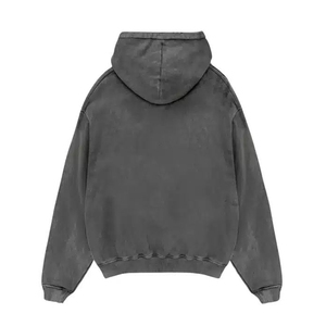 Sudadera con capucha Vintage de gran tamaño personalizada para hombre, sudadera térmica de algodón 100% lavada con ácido, efecto de lavado de piedra quemada de talla grande - Product Image 2