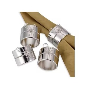 <b>Silver</b> Finished <b>Napkin</b> Ring Premium Quality Handmade Designer Tissue Holder Classic Stylish Hot Selling Metal <b>Napkin</b> Ring - Product Image 4